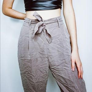 Nordstrom | Tan Leith tie waist pants - Taupe, XS